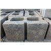 Image 2 : PALLET OF 10 SPLIT FACED RIBBED CINDER BLOCKS