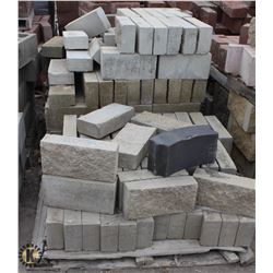 2 PALLETS OF LIGHT GREY SPLIT FACED