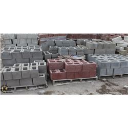 6 PALLETS OF ASSORTED CINDER BLOCKS INC. SPLIT