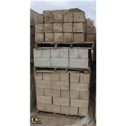 3 ASSORTED PALLETS OF CINDER BLOCKS, SPLIT