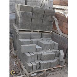 PALLET OF DARK GREY SPLIT FACED BLOCKS