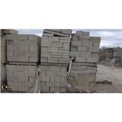 6 PALLETS OF ASSORTED TAN BRICKS AND BLOCKS
