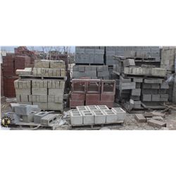 11 PALLETS OF ASSORTED BRICKS AND BLOCKS