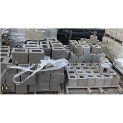 PALLET OF SINGLE BULLNOSE HALF CINDER BLOCK