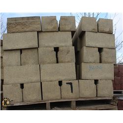 PALLET OF LIGHT GREY LEDGE CINDER BLOCKS
