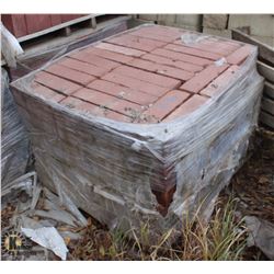 PALLET OF TERRACOTTA SPLIT FACED CINDER BLOCKS
