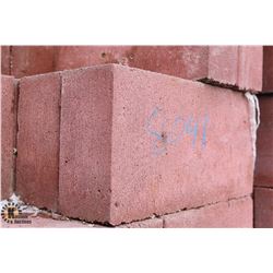 PALLET OF TERRACOTTA SPLIT FACED CINDER BLOCKS