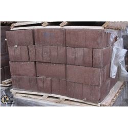 PALLET OF BROWN TERRACOTTA SPLIT FACED CINDER