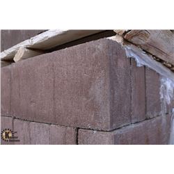 PALLET OF BROWN TERRACOTTA SPLIT FACED CINDER