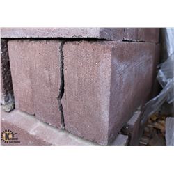 PALLET OF BROWN TERRACOTTA SPLIT FACED CINDER