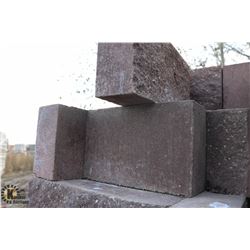 PALLET OF BROWN TERRACOTTA SPLIT FACED CORNER