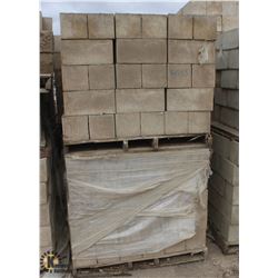 PALLET OF SPLIT FACED TAN CINDER BLOCKS