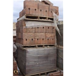 PALLET OF TERRACOTTA SPLIT FACED LEDGE BLOCKS