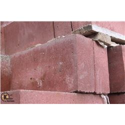 PALLET OF TERRACOTTA SPLIT FACED CINDER BLOCKS