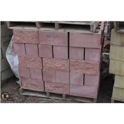 PALLET OF PINK SPLIT FACE CINDER BLOCKS