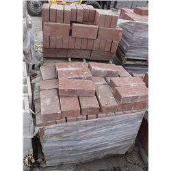 PALLET OF TERRACOTTA SPLIT FACED CONCRETE BLOCKS