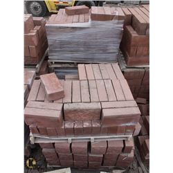 PALLET OF TERRACOTTA SPLIT FACED CONCRETE BLOCKS