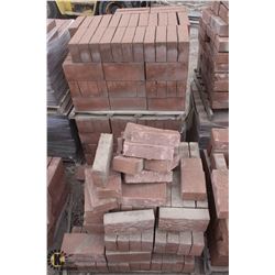 PALLET OF TERRACOTTA SPLIT FACED CONCRETE BLOCKS
