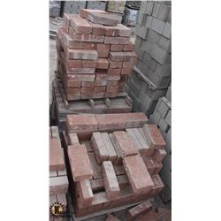 PALLET OF TERRACOTTA SPLIT FACED CONCRETE BLOCKS