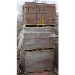 PALLET OF TERRACOTTA SPLIT FACED LEDGE BLOCKS