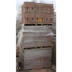 PALLET OF TERRACOTTA SPLIT FACED LEDGE BLOCKS