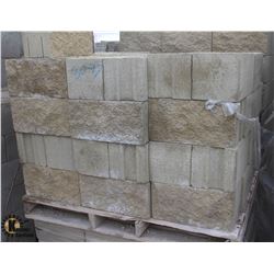 PALLET OF SPLIT FACED STRETCHER BLOCKS