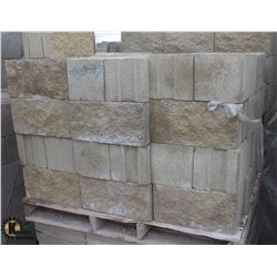 PALLET OF SPLIT FACED STRETCHER BLOCKS