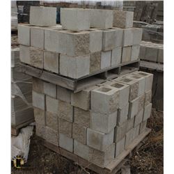 PALLET OF HALF SPLIT FACED HALF CINDER BLOCK