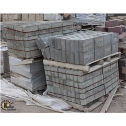 PALLET OF LIGHT GREY RETAINING WALL CAPS