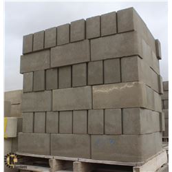 PALLET OF SINGLE BULLNOSE CINDER BLOCKS