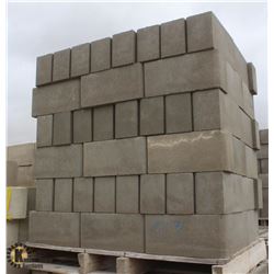 PALLET OF SINGLE BULLNOSE CINDER BLOCKS