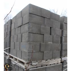 PALLET OF BULLNOSE BLOCKS (DARK GREY)