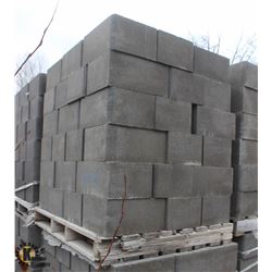 PALLET OF BULLNOSE BLOCKS (DARK GREY)