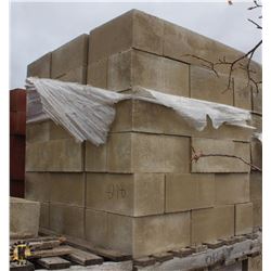 PALLET OF TAN CINDER BLOCKS