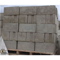 PALLET OF LIGHT GREY SPLIT FACED STRETCHER