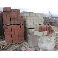 PALLET OF TERRACOTTA SPLIT FACE CINDER BLOCKS