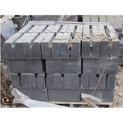 PALLET OF BLACK SPLIT FACED LEDGE BLOCKS