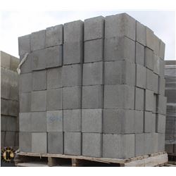 PALLET OF SINGLE BULLNOSE HALF CINDER BLOCKS