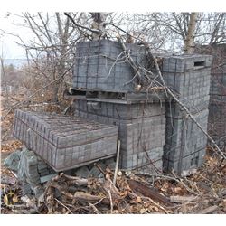19 BINDED STACKS OF ASSORTED SIZE PAVING STONES