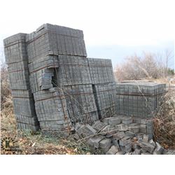 17 BINDED STACKS OF ASSORTED SIZE PAVING STONES