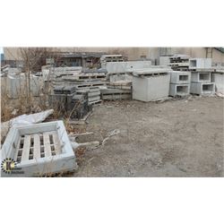 LARGE LOT OF ASSORTED CONCRETE PIECES