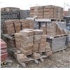 Image 1 : 9 SKIDS OF ORANGE RETAINING WALL BLOCKS