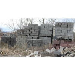 LARGE LOT OF ASSORTED CONCRETE BLOCKS APROX.30