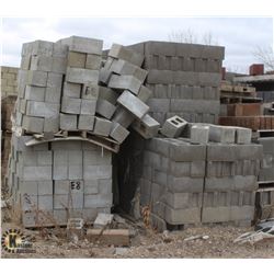 11 PALLETS OF ASSORTED CINDER BLOCKS