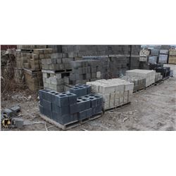 22 PALLETS OF ASSORTED BRICKS AND BLOCKS