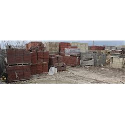 23 PALLETS OF ASSORTED BRICKS AND BLOCKS