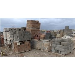 26 PALLETS OF ASSORTED BRICKS AND BLOCKS