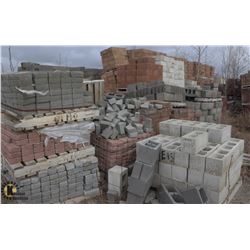 17 PALLETS OF ASSORTED BRICKS AND BLOCKS INCL.