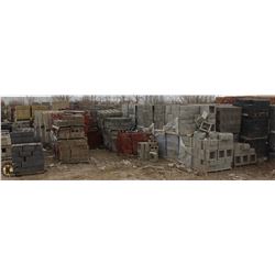 LARGE LOT OF ASSORTED CONCRETE BLOCKS