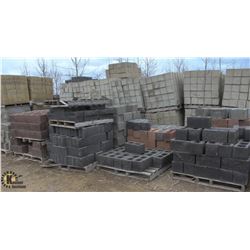 10 PALLETS OF ASSORTED CONCRETE BLOCKS AND